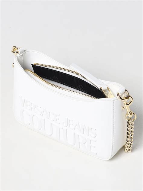 versace jeans borsa bianca piccola di pelle|Borse Versace Jeans Couture .